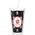 Pirate Double Wall Tumbler with Straw (Personalized)