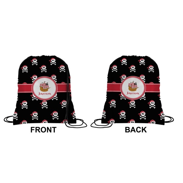 Pirate Drawstring Backpack Front & Back Small
