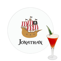 Pirate Printed Drink Topper -  2.5" (Personalized)