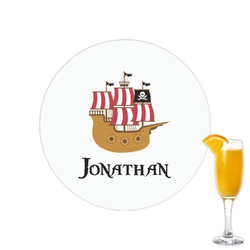 Pirate Printed Drink Topper - 2.15" (Personalized)