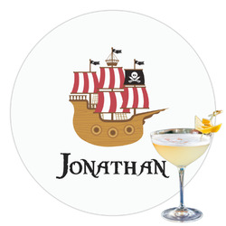 Pirate Printed Drink Topper - 3.5" (Personalized)