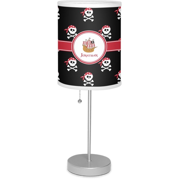 Custom Pirate 7" Drum Lamp with Shade Linen (Personalized)