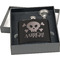 Pirate Engraved Black Flask Gift Set