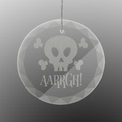 Pirate Engraved Glass Ornament - Round (Personalized)