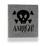 Pirate Leather Binder - 1" - Grey (Personalized)