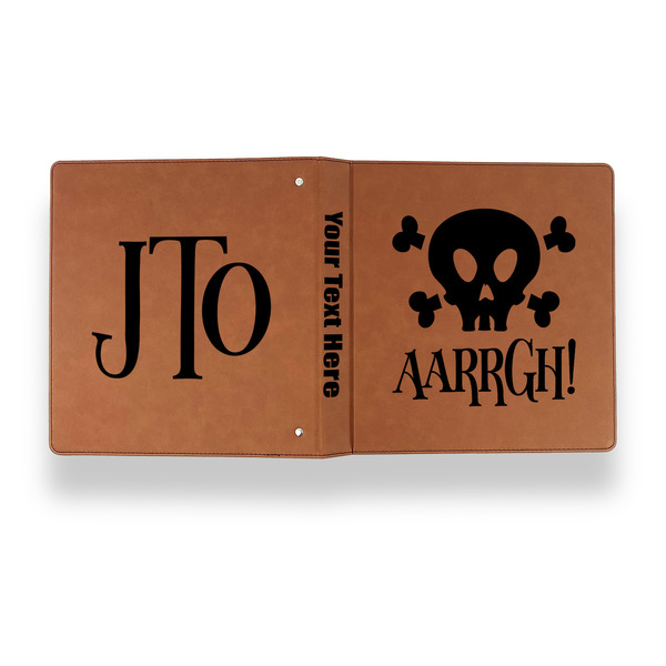 Pirate Leather Binder - 1" - Rawhide - Back Spine Front View