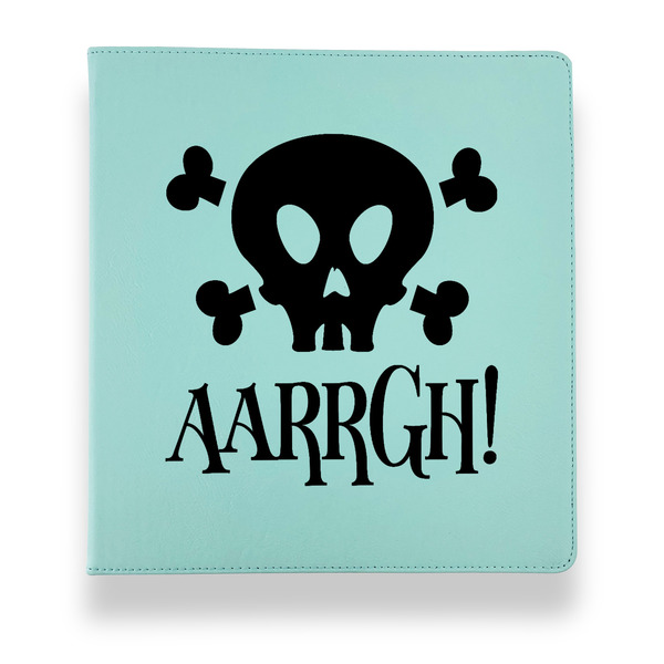Custom Pirate Leather Binder - 1" - Teal (Personalized)