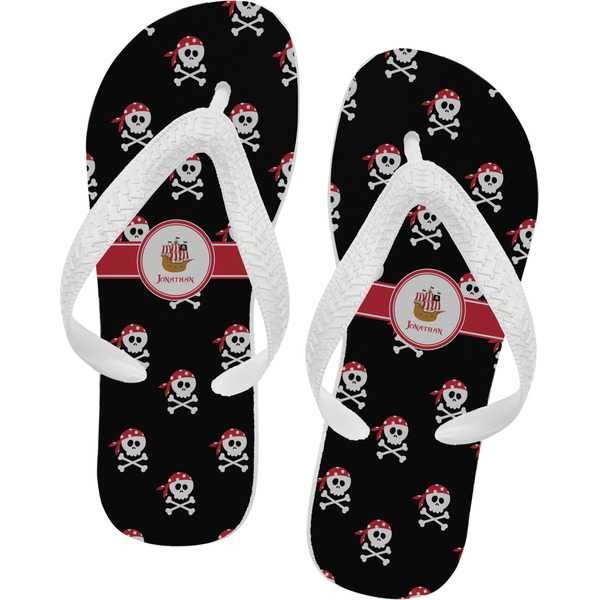 Custom Pirate Flip Flops - Large (Personalized)
