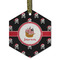 Pirate Frosted Glass Ornament - Hexagon