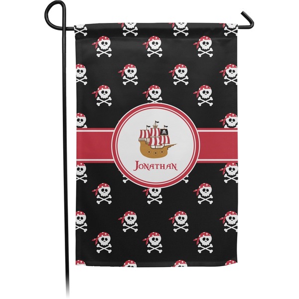 Custom Pirate Small Garden Flag - Double Sided w/ Name or Text