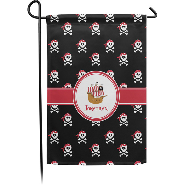 Custom Pirate Small Garden Flag - Single Sided w/ Name or Text