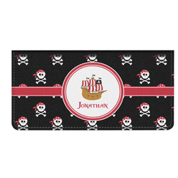 Pirate Genuine Leather Checkbook Cover (Personalized)