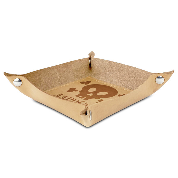 Pirate Genuine Leather Valet Trays - ANGLE (folded)