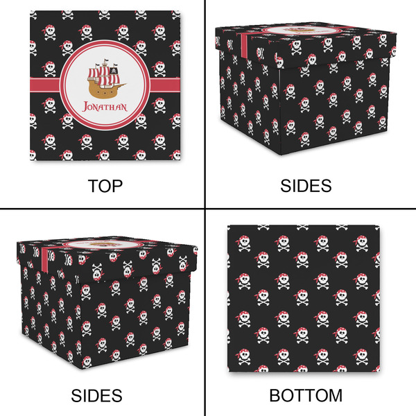 Pirate Gift Boxes with Lid - Canvas Wrapped - Large - Approval