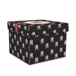 Pirate Gift Box with Lid - Canvas Wrapped - Medium (Personalized)