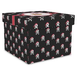 Pirate Gift Box with Lid - Canvas Wrapped - X-Large (Personalized)