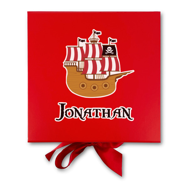 Pirate Gift Boxes with Magnetic Lid - Red - Approval