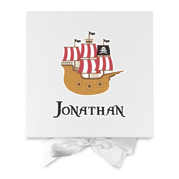 Pirate Gift Boxes with Magnetic Lid - White - Approval