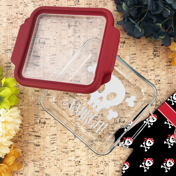 Pirate Glass Cake Dish - LIFESTYLE (8x8)