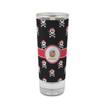 Pirate 2 oz Shot Glass -  Glass with Gold Rim - Set of 4 (Personalized)