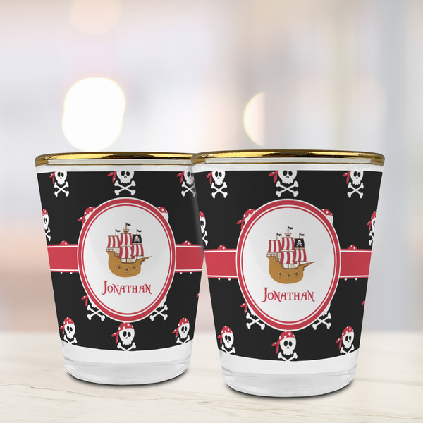 Pirate Glass Shot Glass - with gold rim - LIFESTYLE