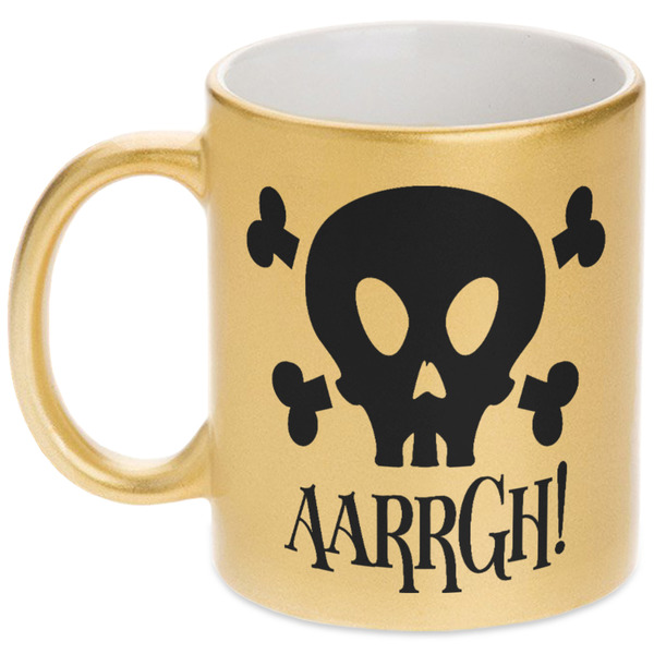 Custom Pirate Metallic Gold Mug (Personalized)