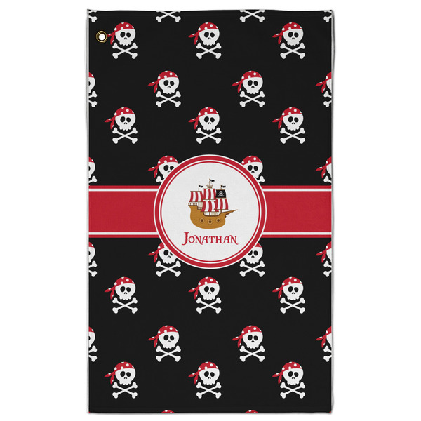 Custom Pirate Golf Towel - Poly-Cotton Blend - Large w/ Name or Text