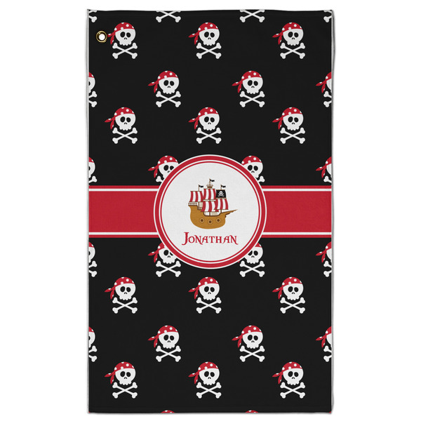 Custom Pirate Golf Towel - Poly-Cotton Blend - Large w/ Name or Text