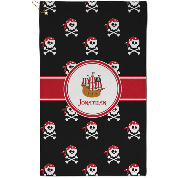 Custom Pirate Golf Towel - Poly-Cotton Blend - Small w/ Name or Text