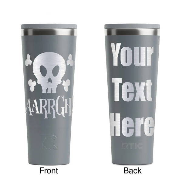 Pirate Grey RTIC Everyday Tumbler - 28 oz. - Front and Back