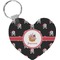 Pirate Heart Plastic Keychain w/ Name or Text