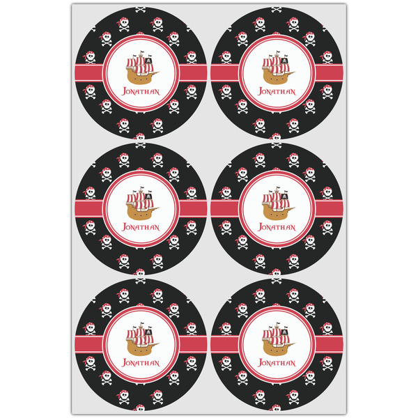 Pirate Icing Circle - Large - Set of 6