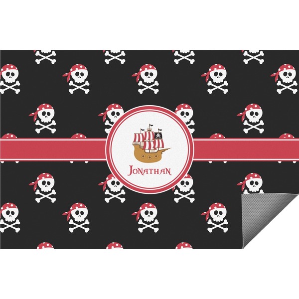 Custom Pirate Indoor / Outdoor Rug - 6'x8' w/ Name or Text