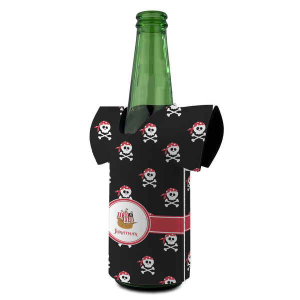 Pirate Jersey Bottle Cooler - ANGLE (on bottle)