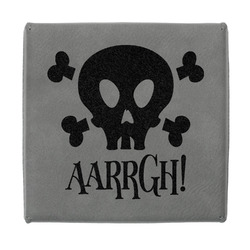 Pirate Jewelry Gift Box - Engraved Leather Lid (Personalized)