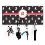 Pirate Key Hanger w/ 4 Hooks w/ Graphics and Text