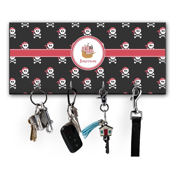 Custom Pirate Key Hanger w/ 4 Hooks w/ Graphics and Text