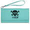 Pirate Ladies Wallet - Leather - Teal - Front View