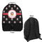 Pirate Large Backpack - Black - Front & Back View