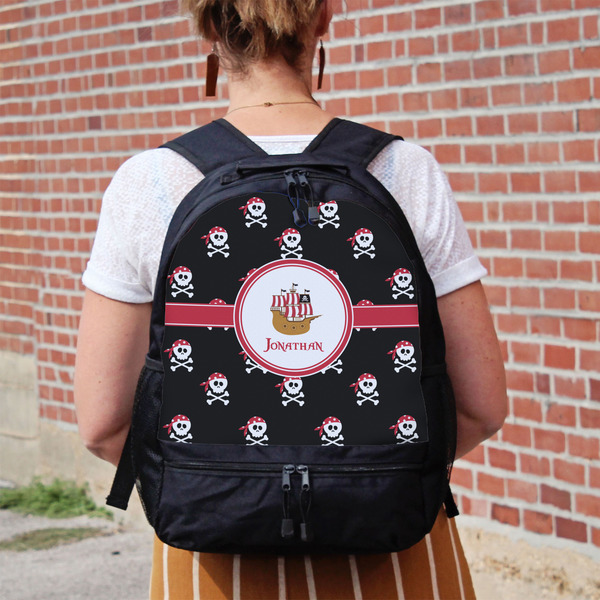 Pirate Large Backpack - Black - On Back