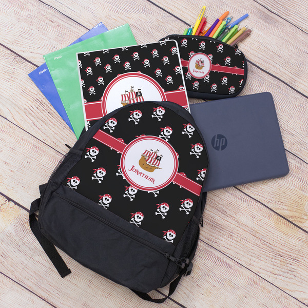 Pirate Large Backpack - Black - With Stuff