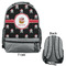 Pirate Large Backpack - Gray - Front & Back View