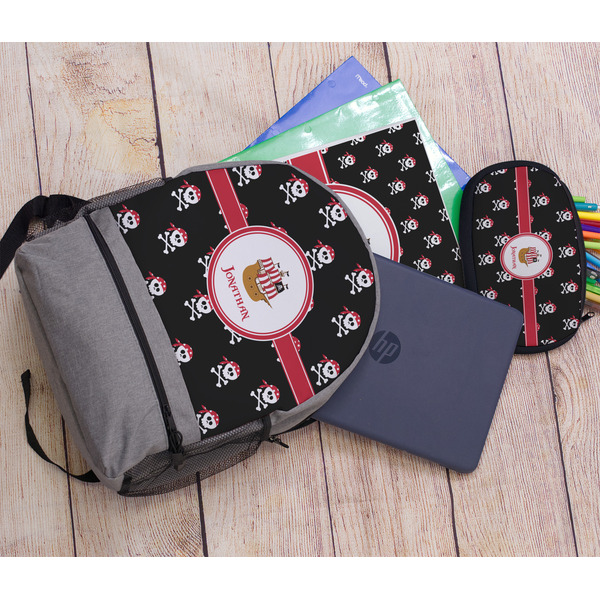 Pirate Large Backpack - Gray - With Stuff