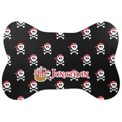 Pirate Bone Shaped Dog Food Mat (Personalized)
