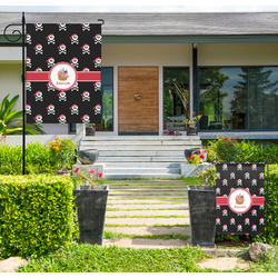 Pirate Large Garden Flag - Single Sided (Personalized)