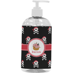 Pirate Plastic Soap / Lotion Dispenser (16 oz - Large - White) (Personalized)