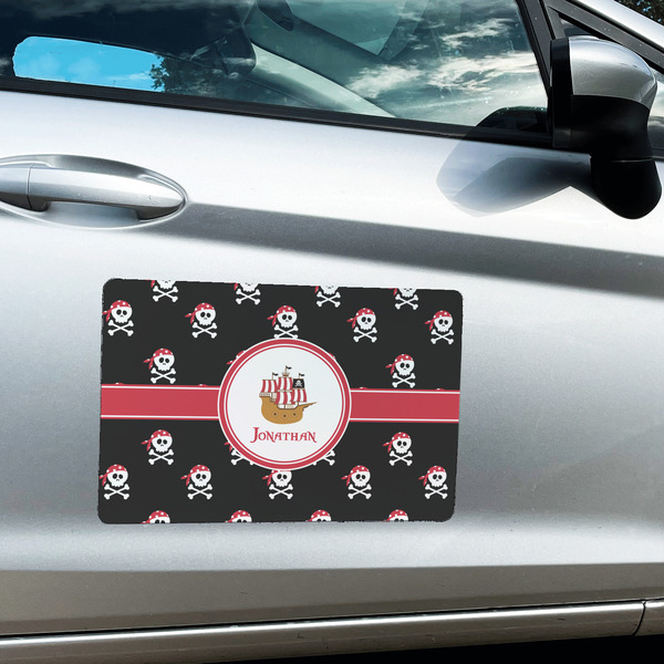 Pirate Large Rectangle Car Magnets- In Context