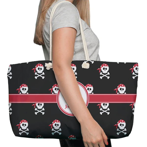 Pirate Large Rope Tote Bag - In Context View