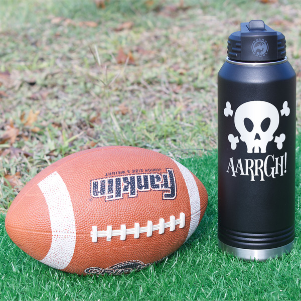 Pirate Laser Engraved Water Bottles - In Context