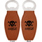 Pirate Leather Bar Bottle Opener - Front and Back
